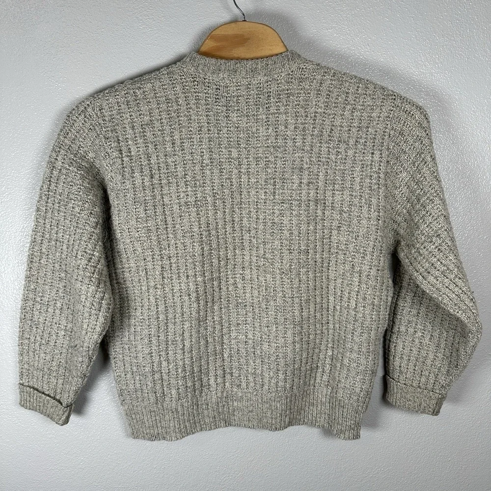 Vintage American Eagle Sweater Mens Sz Large Made in USA Wool Blend Chunky Knit